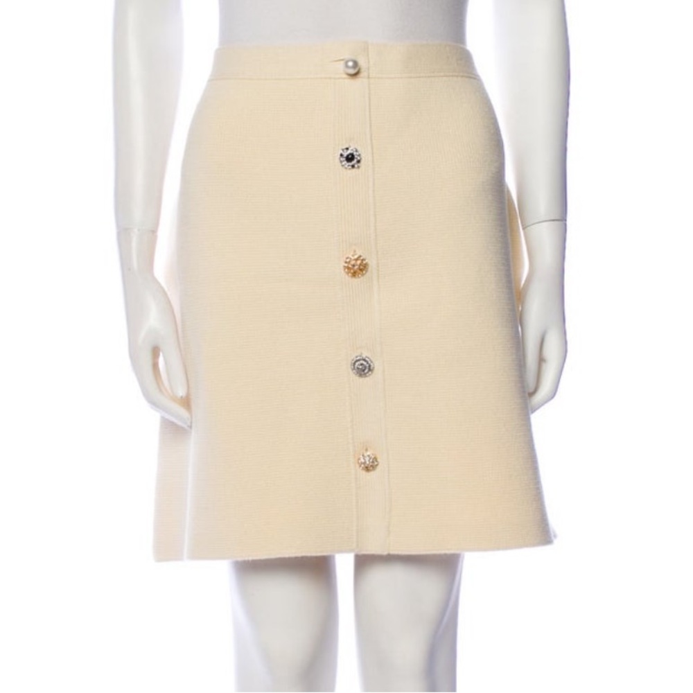 Adam Lippes Crystal Embellishments Skirt